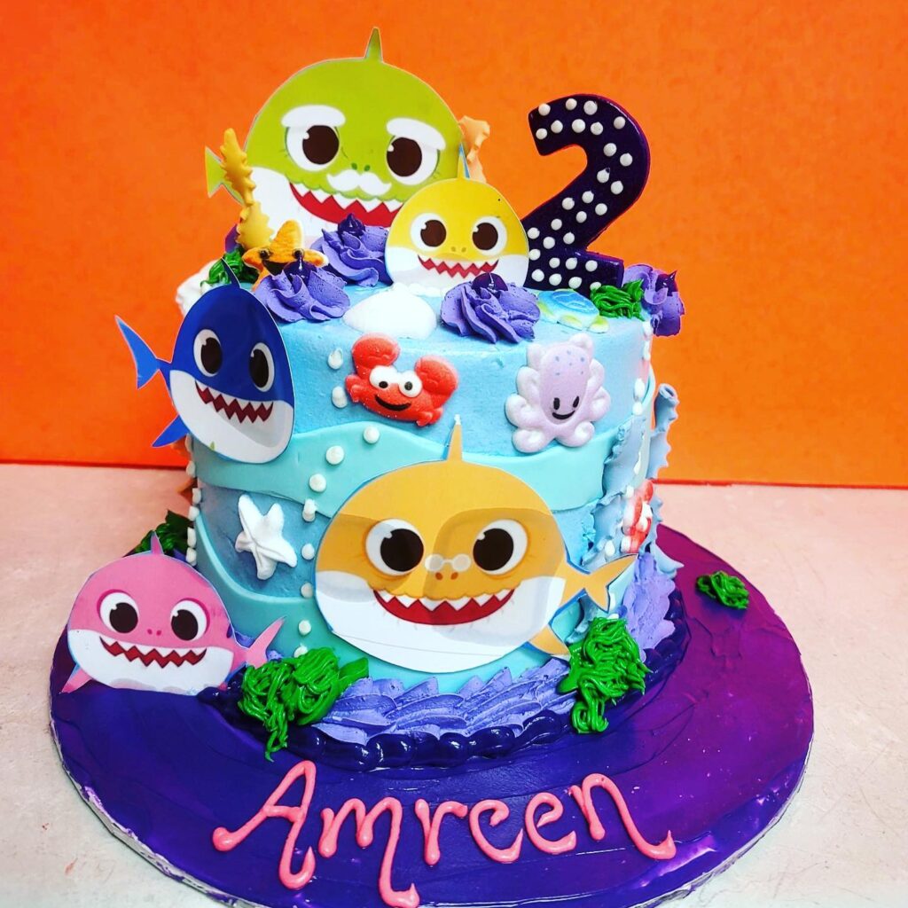 Girl Birthday Cake 2 (2nd Birthday Baby Shark)